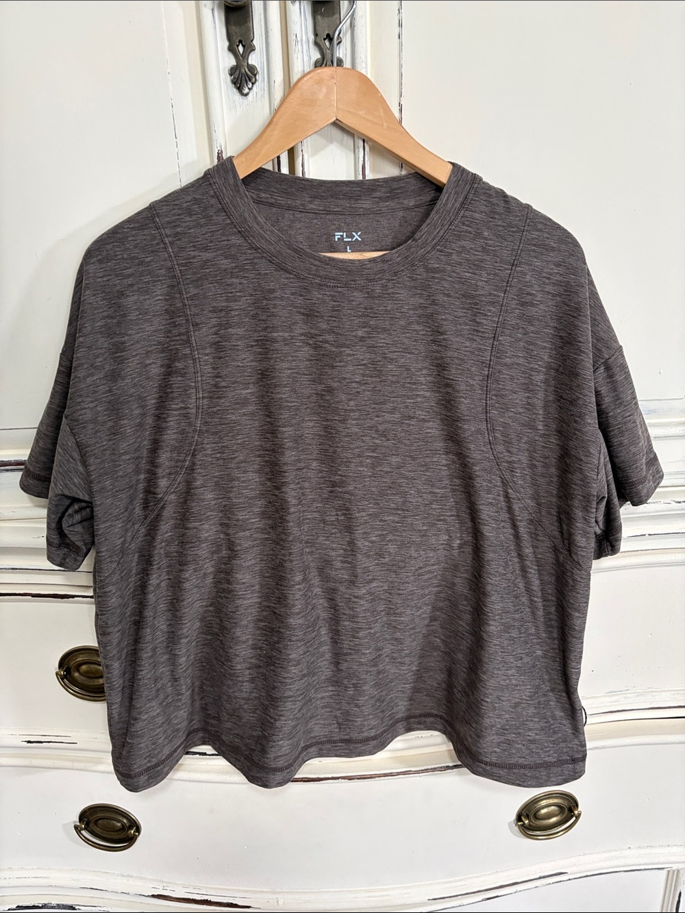 FLX Women's Charcoal Short Sleeve Crew Tee
